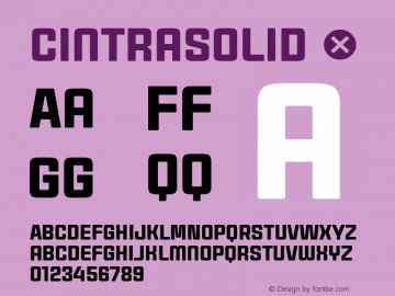 CintraSolid ☞ Version 001.001 ;com.myfonts.easy.graviton.cintra.solid.wfkit2.version.4dom图片样张