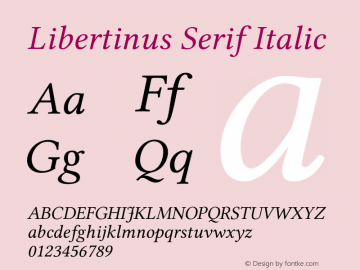 Libertinus Serif Italic Version 6.1图片样张