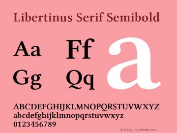 Libertinus Serif Semibold Version 6.1 Font Sample