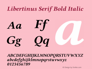 Libertinus Serif Bold Italic Version 6.1图片样张