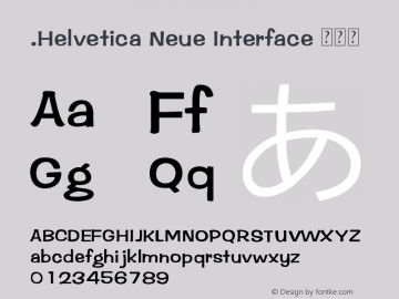 .Helvetica Neue Interface 超细体 10.0d35e1图片样张