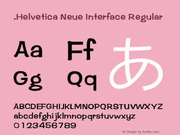 .Helvetica Neue Interface Regular 10.0d35e1图片样张