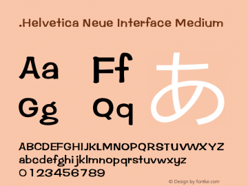 .Helvetica Neue Interface Medium 10.0d35e1 Font Sample