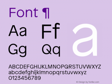 Font ¶ Version 2.001图片样张