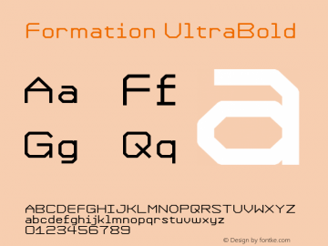 Formation UltraBold version 1.00 Font Sample