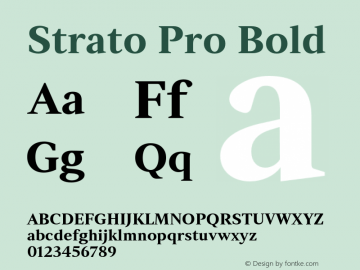 Strato Pro Bold Version 1.000图片样张