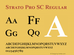 Strato Pro SC Regular Version 1.000 Font Sample