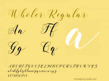 Wholer Regular 1.000 Font Sample