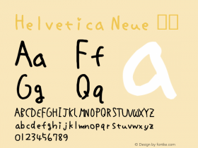 Helvetica Neue 瘦体 10.0d35e1 Font Sample