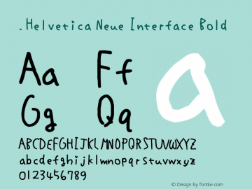 .Helvetica Neue Interface Bold 10.0d35e1 Font Sample