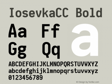 IosevkaCC Bold 1.7.3; ttfautohint (v1.4.1) Font Sample