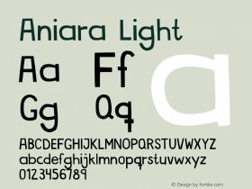 Aniara Light Version 1.000 Font Sample