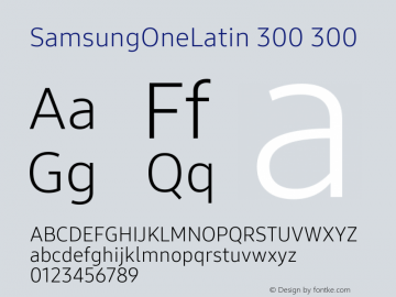 SamsungOneLatin 300 300 1.000 Font Sample