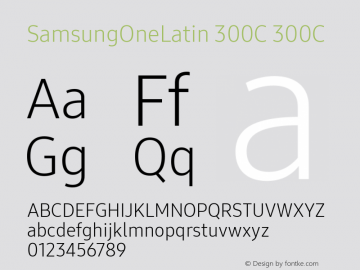SamsungOneLatin 300C 300C 1.000 Font Sample
