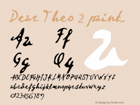 Dear Theo 2 paint.. 1999; 1.0, Made with ScanFont图片样张