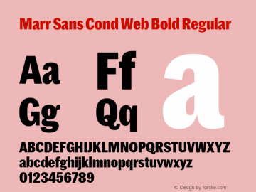 Marr Sans Cond Web Bold Regular Version 1.1 2015图片样张