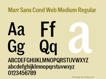 Marr Sans Cond Web Medium Regular Version 1.1 2015图片样张