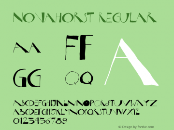 NovaHorst Regular Version 001.000 Font Sample