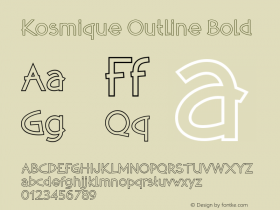 Kosmique Outline Bold Version 1.00图片样张