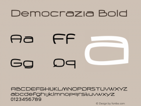 Democrazia Bold Version 1.000;PS 1.00;hotconv 1.0.57;makeotf.lib2.0.21895图片样张