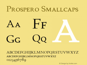Prospero Smallcaps Altsys Fontographer 4.0.3 22.03.1995图片样张