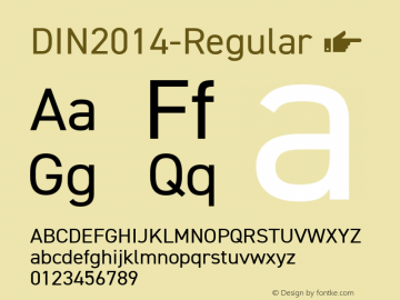 DIN2014-Regular ☞ Version 1.000;com.myfonts.easy.paratype.din-2014.regular.wfkit2.version.4w48图片样张