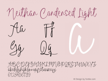 Neithan Condensed Light Version 1.000图片样张