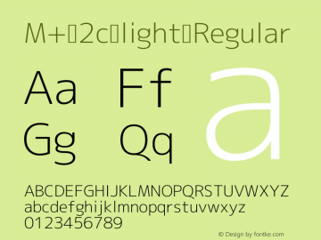 M+ 2c light Regular Version 1.058图片样张