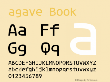 agave Book Version 008 Font Sample