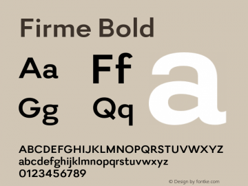 Firme Bold Version 1.200图片样张