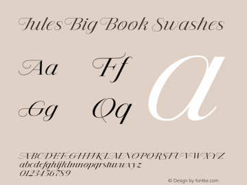 Jules Big Book Swashes Version 1.100 Font Sample