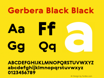 Gerbera Black Black Version 1.000图片样张