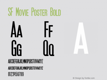 SF Movie Poster Bold ver 2.0; 2000. Freeware.图片样张