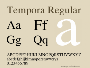 Tempora Regular Version 1.0图片样张