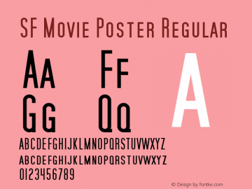 SF Movie Poster Regular 1.2 Font Sample