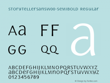 StorytellerSansW00-SemiBold Regular Version 1.00 Font Sample