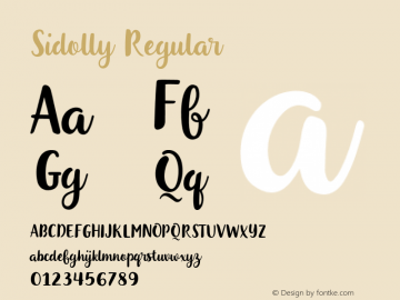 Sidolly Regular 1.000 Font Sample