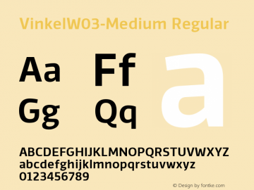 VinkelW03-Medium Regular Version 1.10 Font Sample
