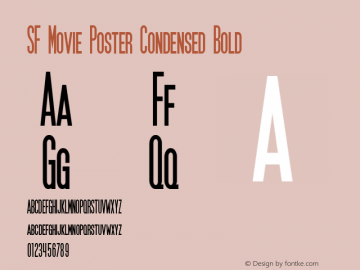 SF Movie Poster Condensed Bold ver 2.0; 2000. Freeware.图片样张
