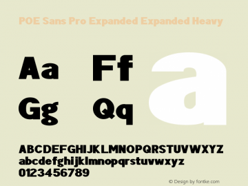 POE Sans Pro Expanded Expanded Heavy Version 1.00 January 10, 2016, initial release图片样张
