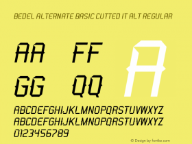 Bedel Alternate Basic Cutted It Alt Regular Version 1.000;PS 001.000;hotconv 1.0.88;makeotf.lib2.5.64775 Font Sample