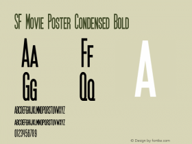 SF Movie Poster Condensed Bold Version 2.1 Font Sample