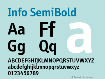 Info SemiBold Version 001.000 Font Sample