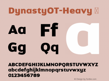 DynastyOT-Heavy ☞ Version 2.000;com.myfonts.easy.device.dynasty.heavy.wfkit2.version.3rzS Font Sample