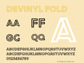 Devinyl Fold Version 1.000 Font Sample