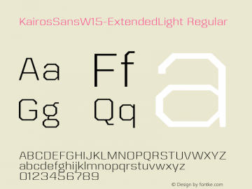 KairosSansW15-ExtendedLight Regular Version 1.00图片样张