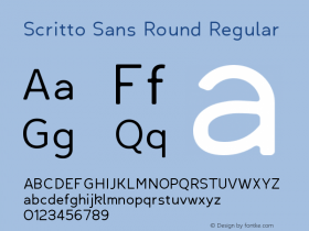 Scritto Sans Round Regular Version 1.000图片样张