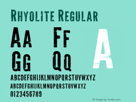 Rhyolite Regular 1.000 Font Sample