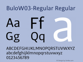 BuloW03-Regular Regular Version 1.00图片样张