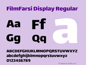 FilmFarsi Display Regular Version 1.000;PS 001.000;hotconv 1.0.88;makeotf.lib2.5.64775 Font Sample